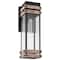 Nuvo Homestead 1-Lgt Large Wall Lantern - Matte Black & Wood / Clear Seed 60/7542 - alternate 1